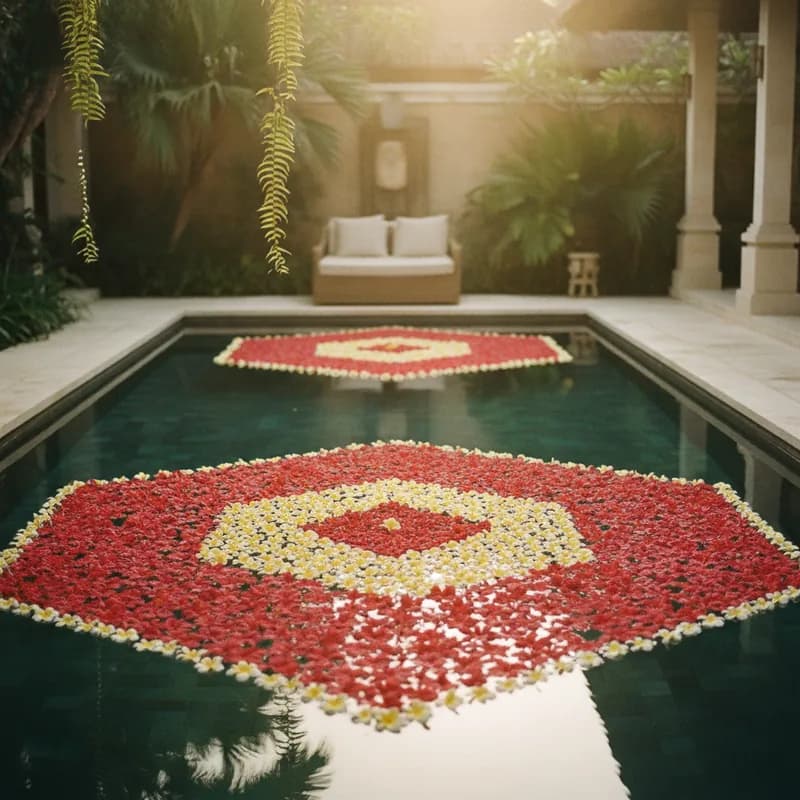 Pool flower decoration